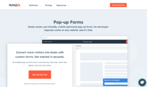 Pop-up forms
