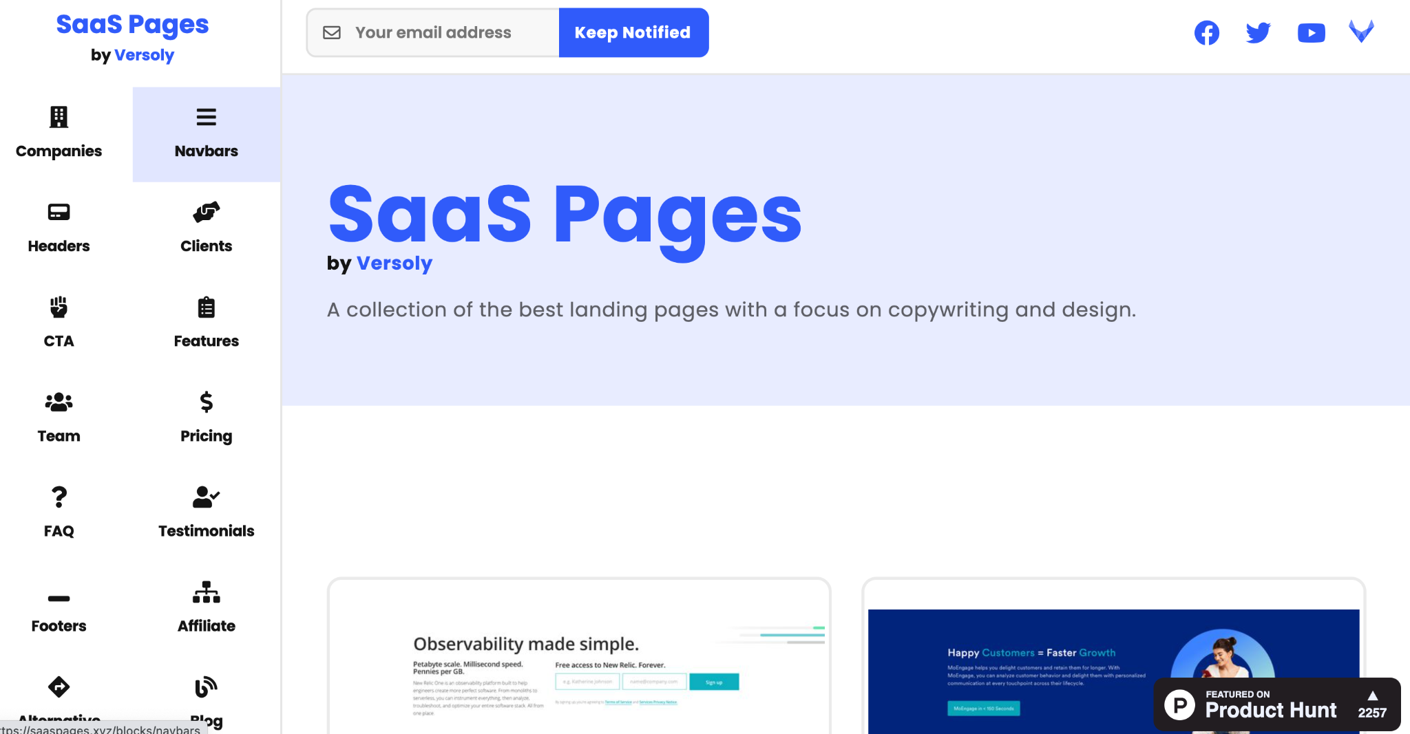 Saas pages growth hacking